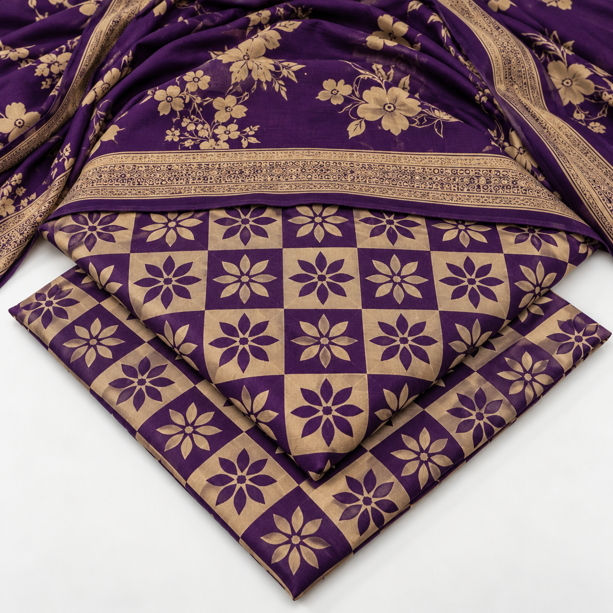 Print Dhanak 3pc Suit