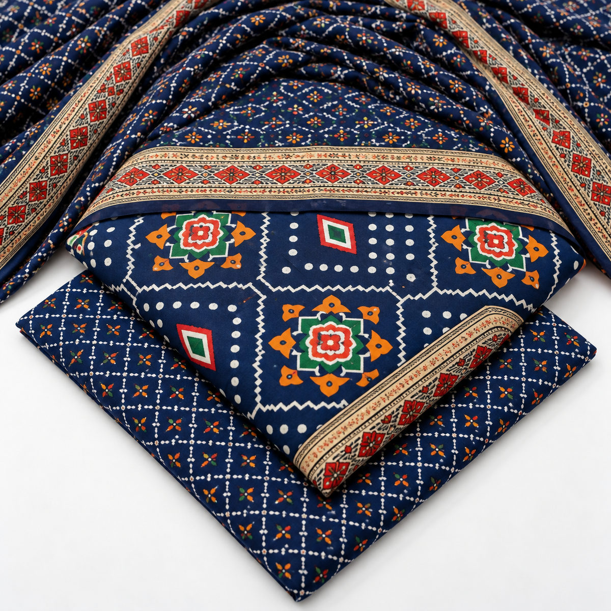 Print Dhanak 3pc Suit