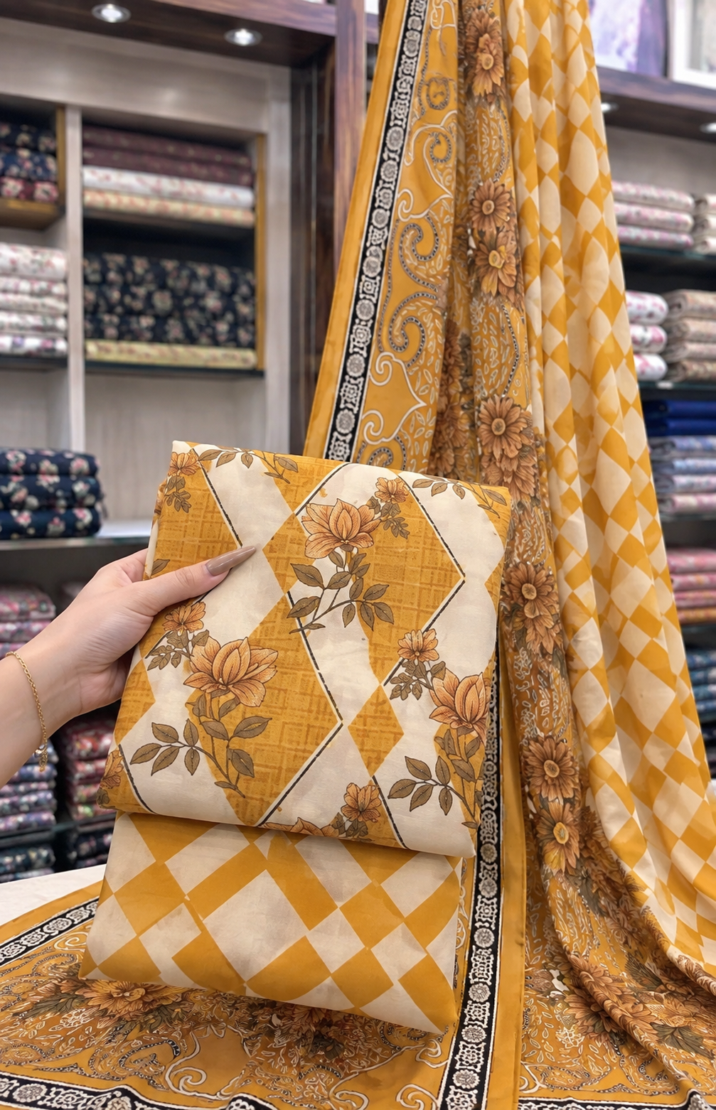 Embrodiered Lawn 3Pc