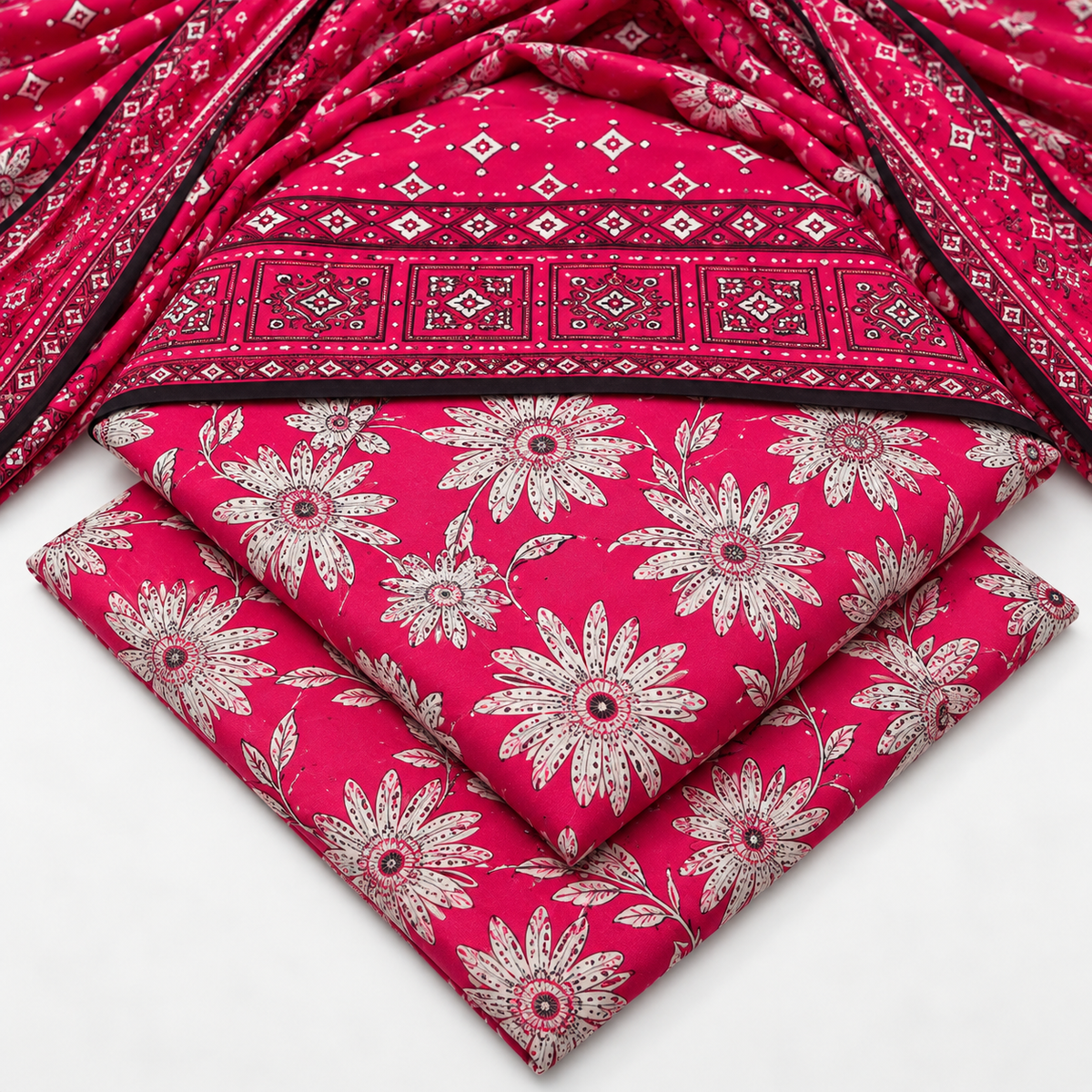 Print Dhanak 3pc Suit