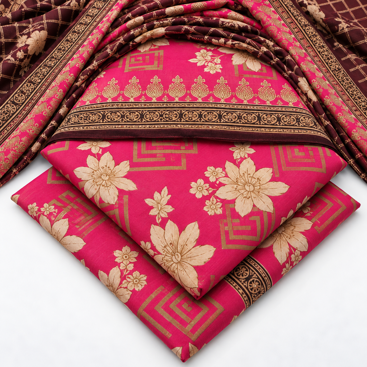 Print Dhanak 3pc Suit