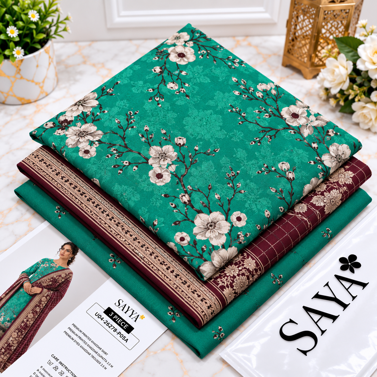 Printed Khaddar 3pc Suit