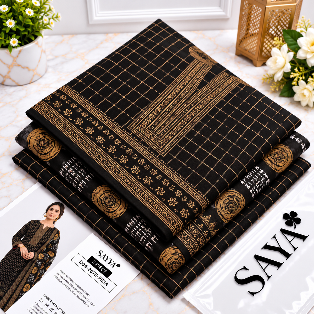 Printed Khaddar 3pc Suit