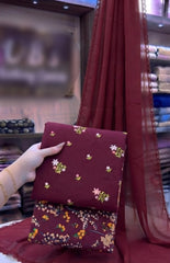 Embrodiered Lawn 3Pc