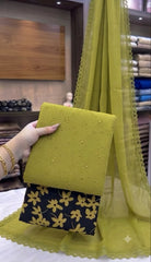 Embrodiered Lawn 3Pc