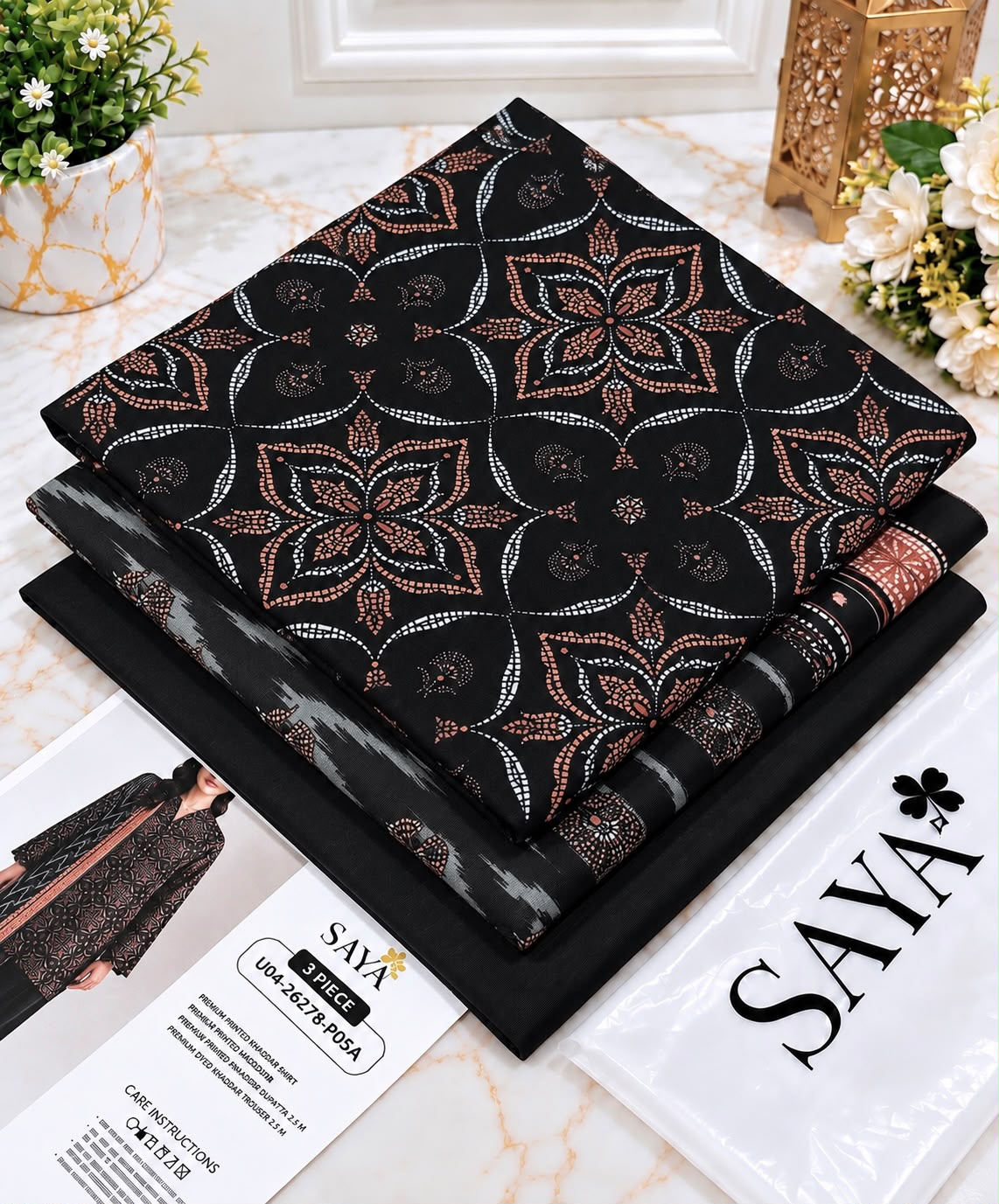 Printed Khaddar 3pc Suit