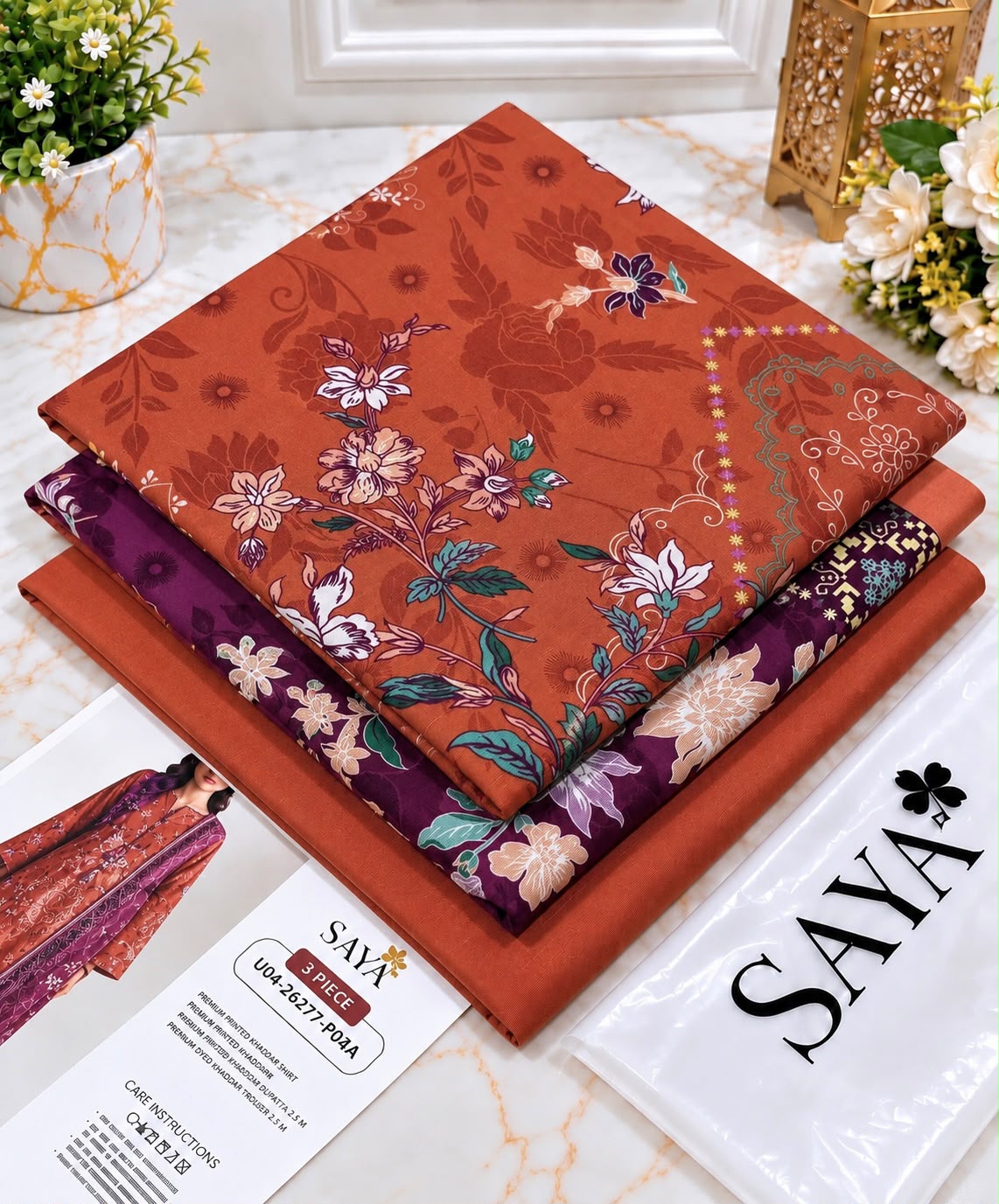 Printed Khaddar 3pc Suit