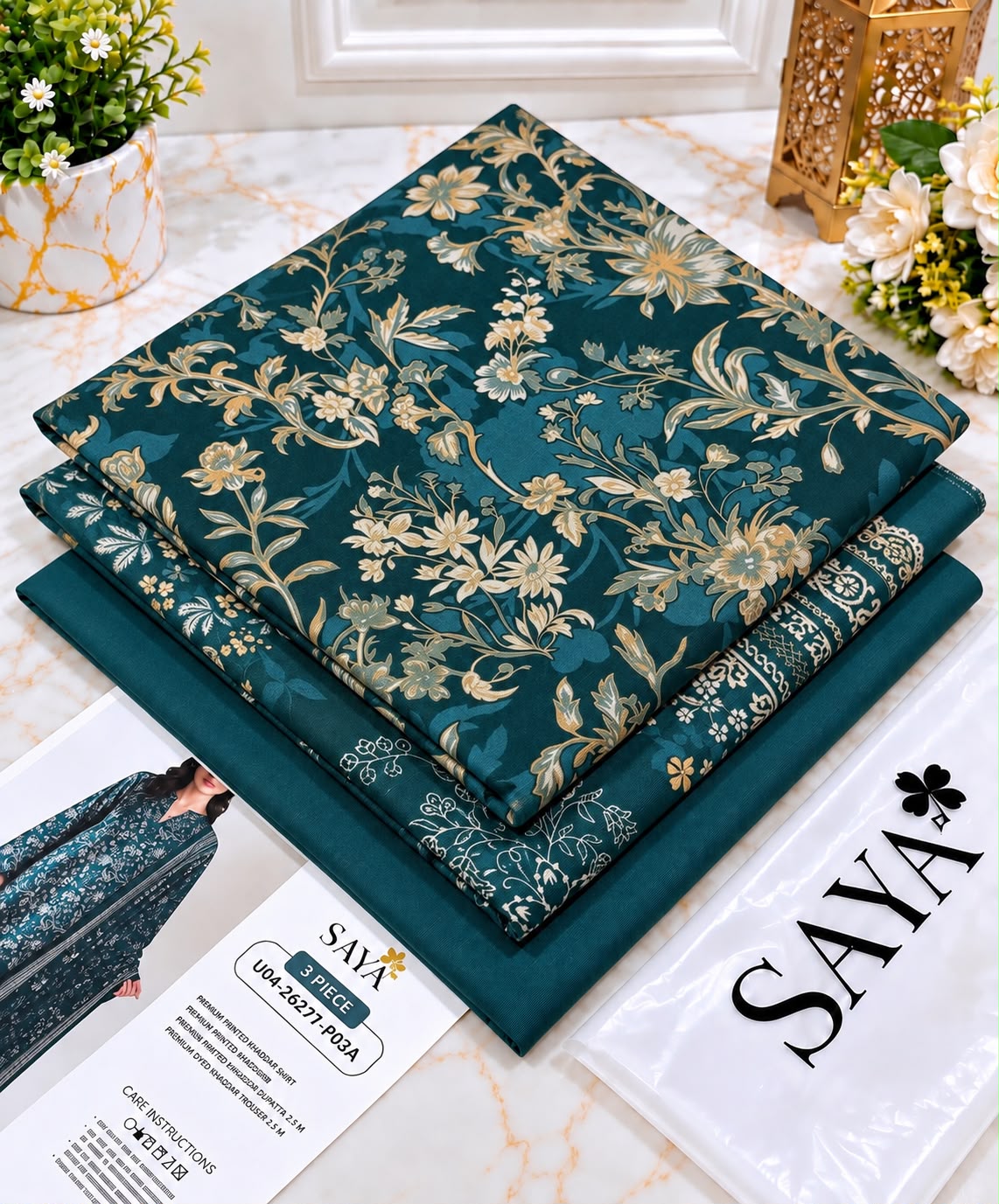 Printed Khaddar 3pc Suit