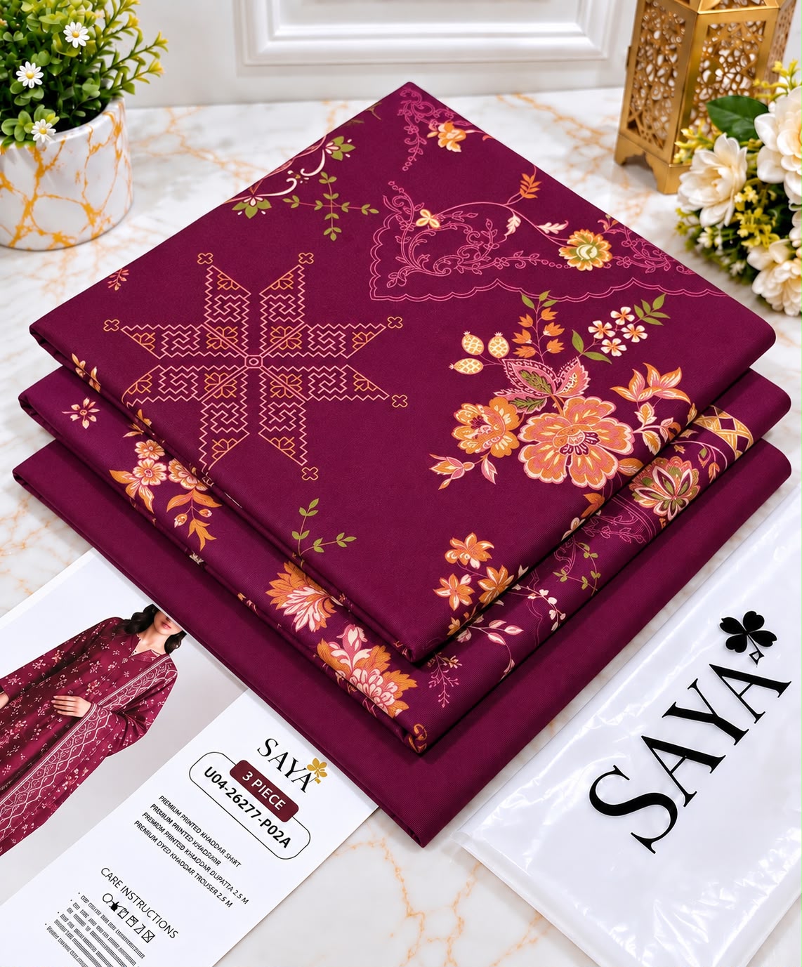 Printed Khaddar 3pc Suit