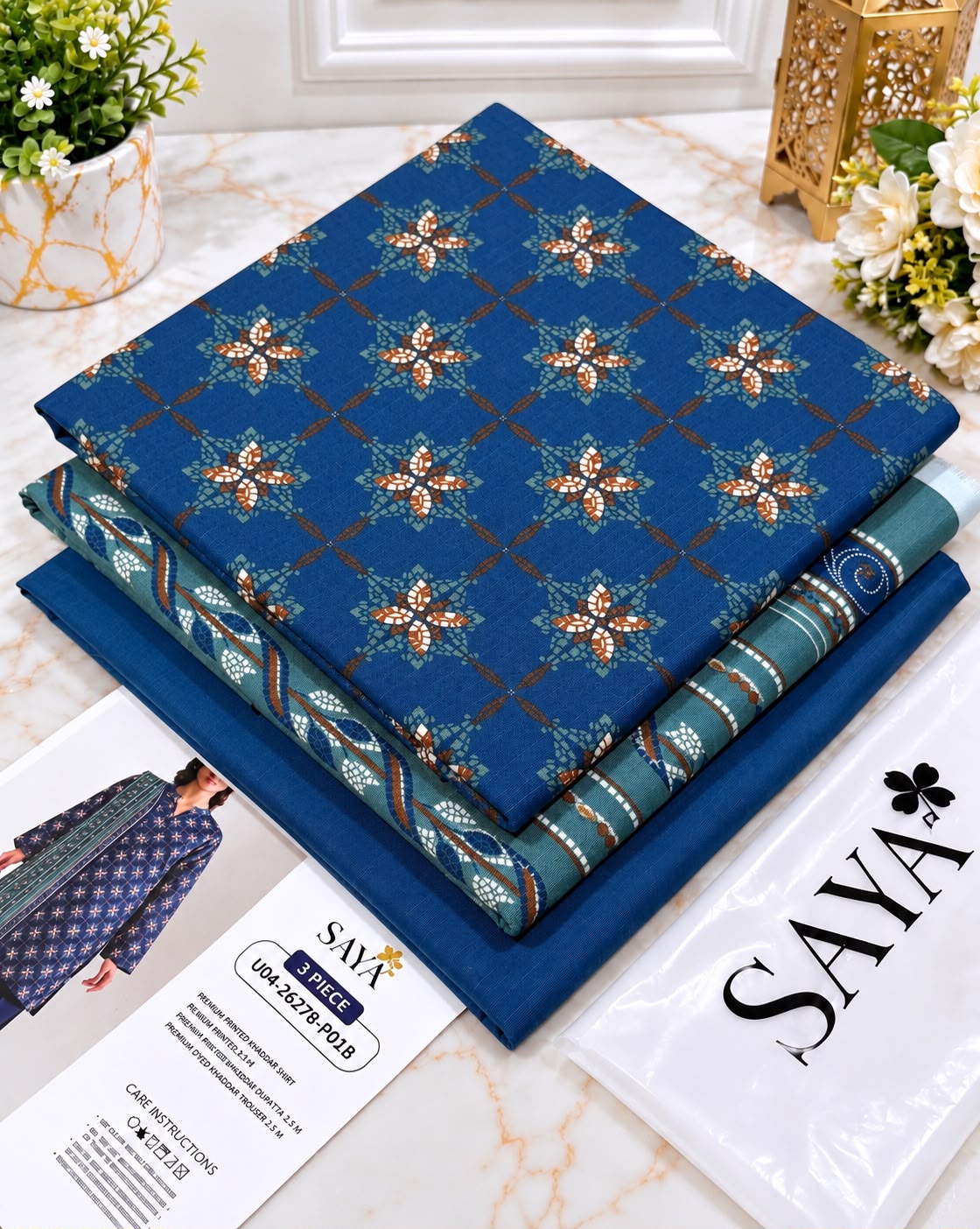 Printed Khaddar 3pc Suit