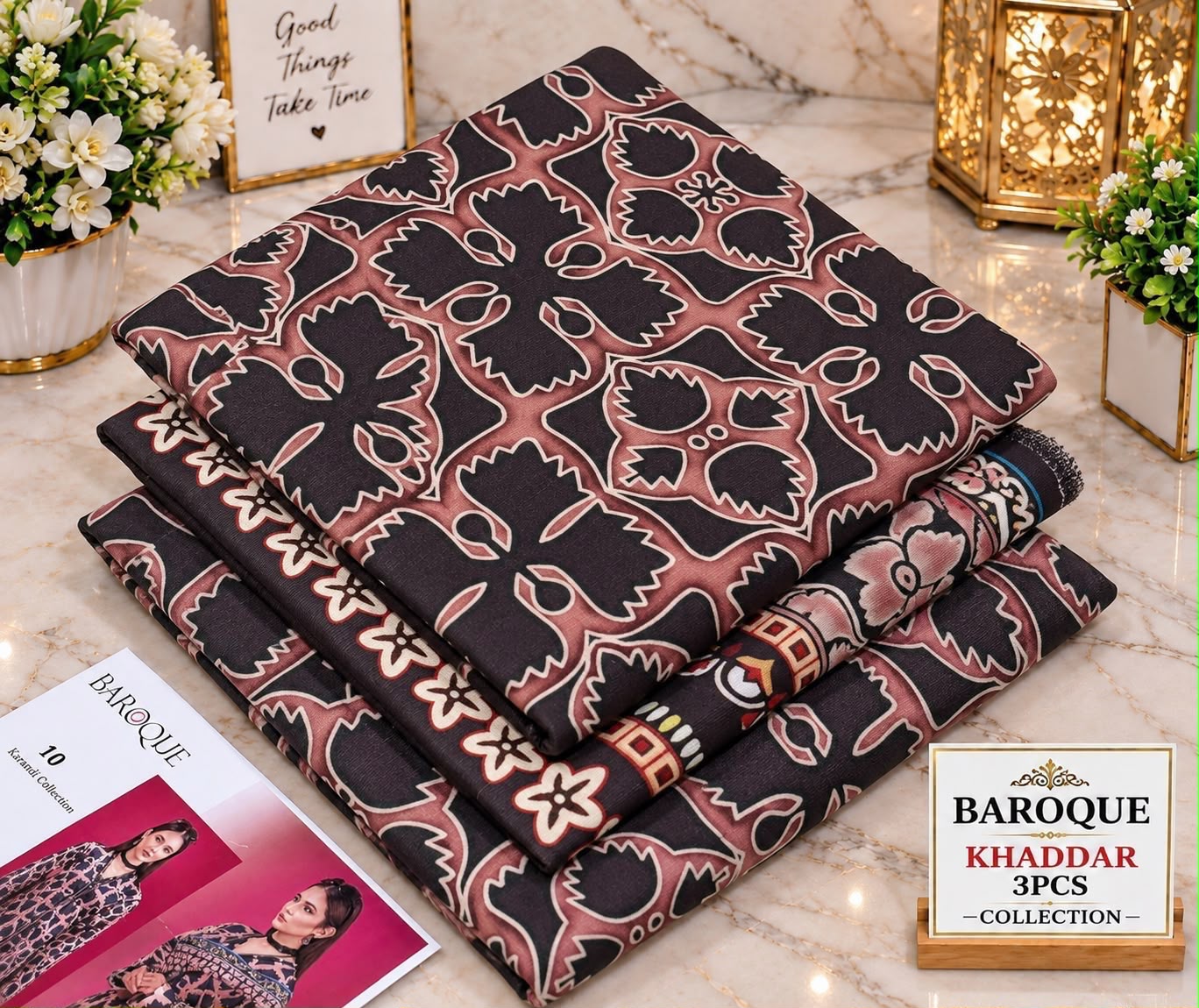 Printed Khaddar 3pc Suit