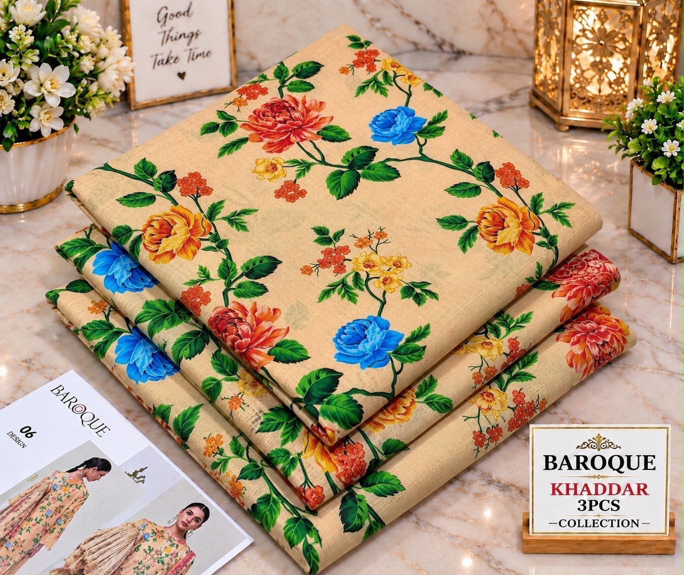 Printed Khaddar 3pc Suit