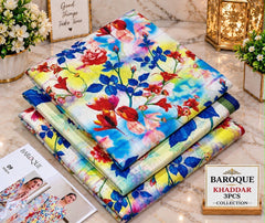 Printed Khaddar 3pc Suit