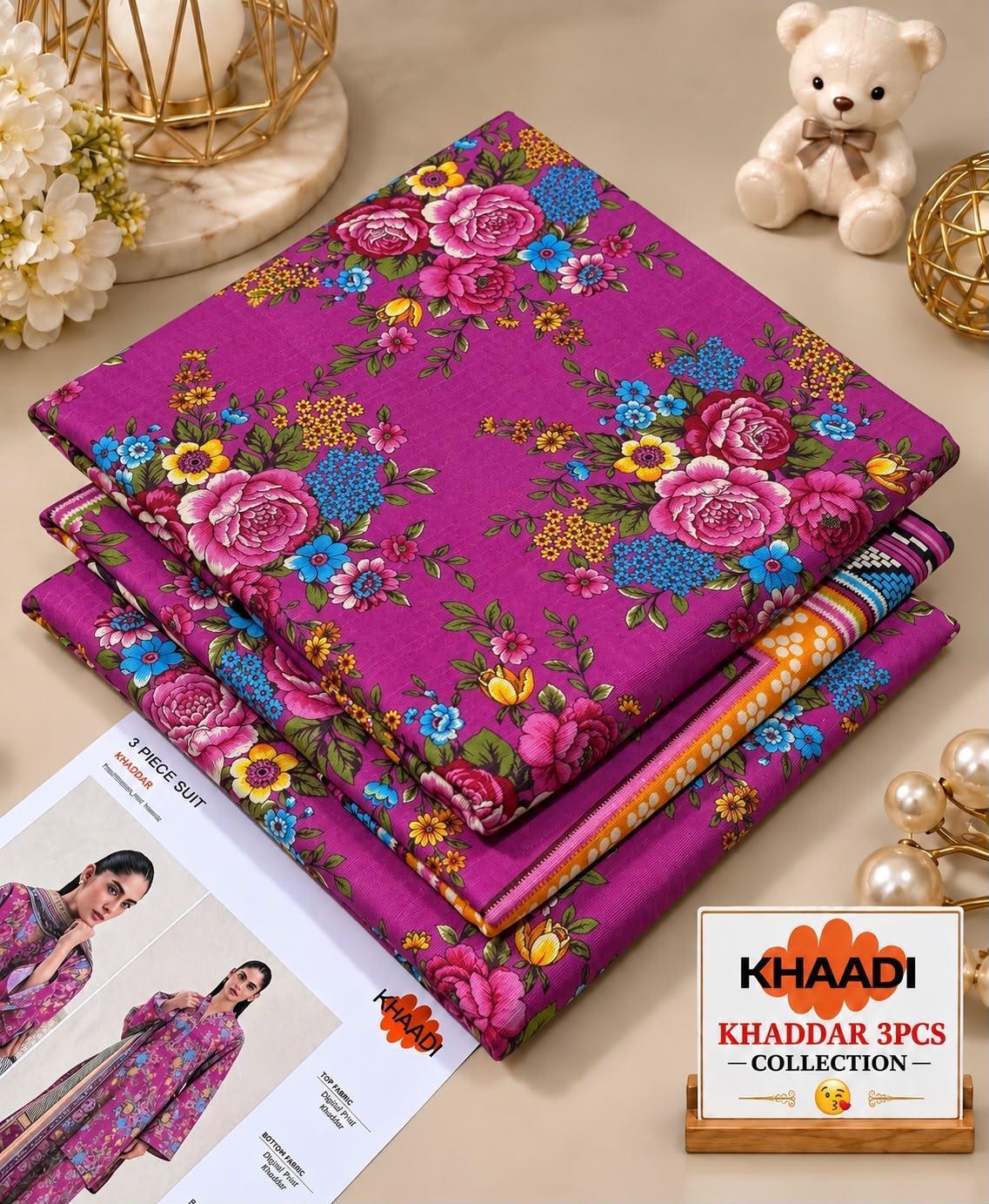 Printed Khaddar 3pc Suit
