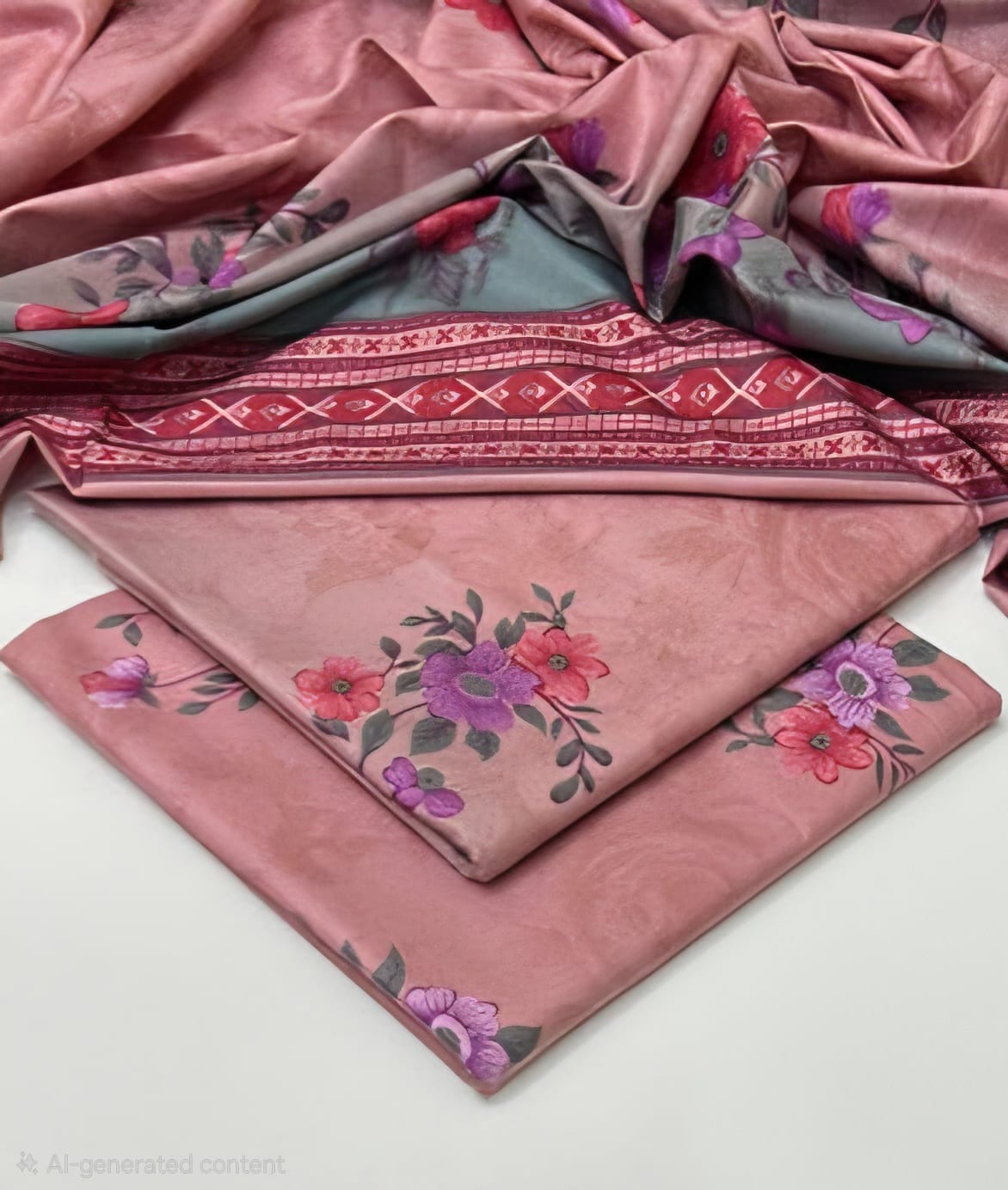 Print Dhanak 3pc Suit