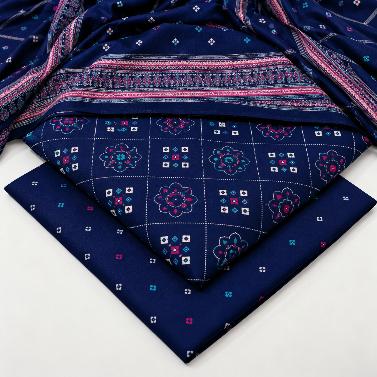 Print Dhanak 3pc Suit