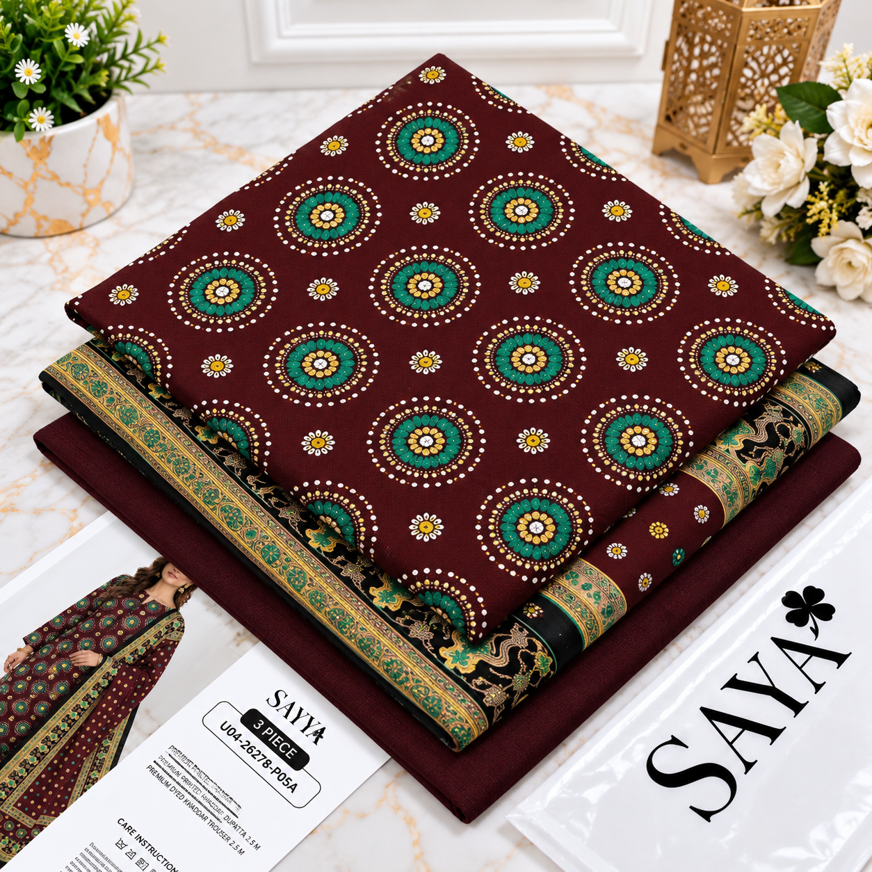 Printed Khaddar 3pc Suit