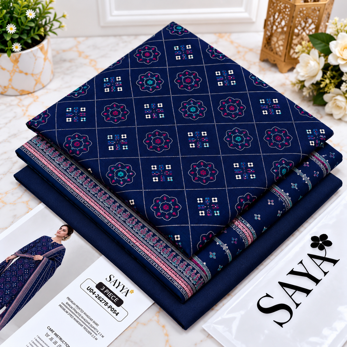 Printed Khaddar 3pc Suit