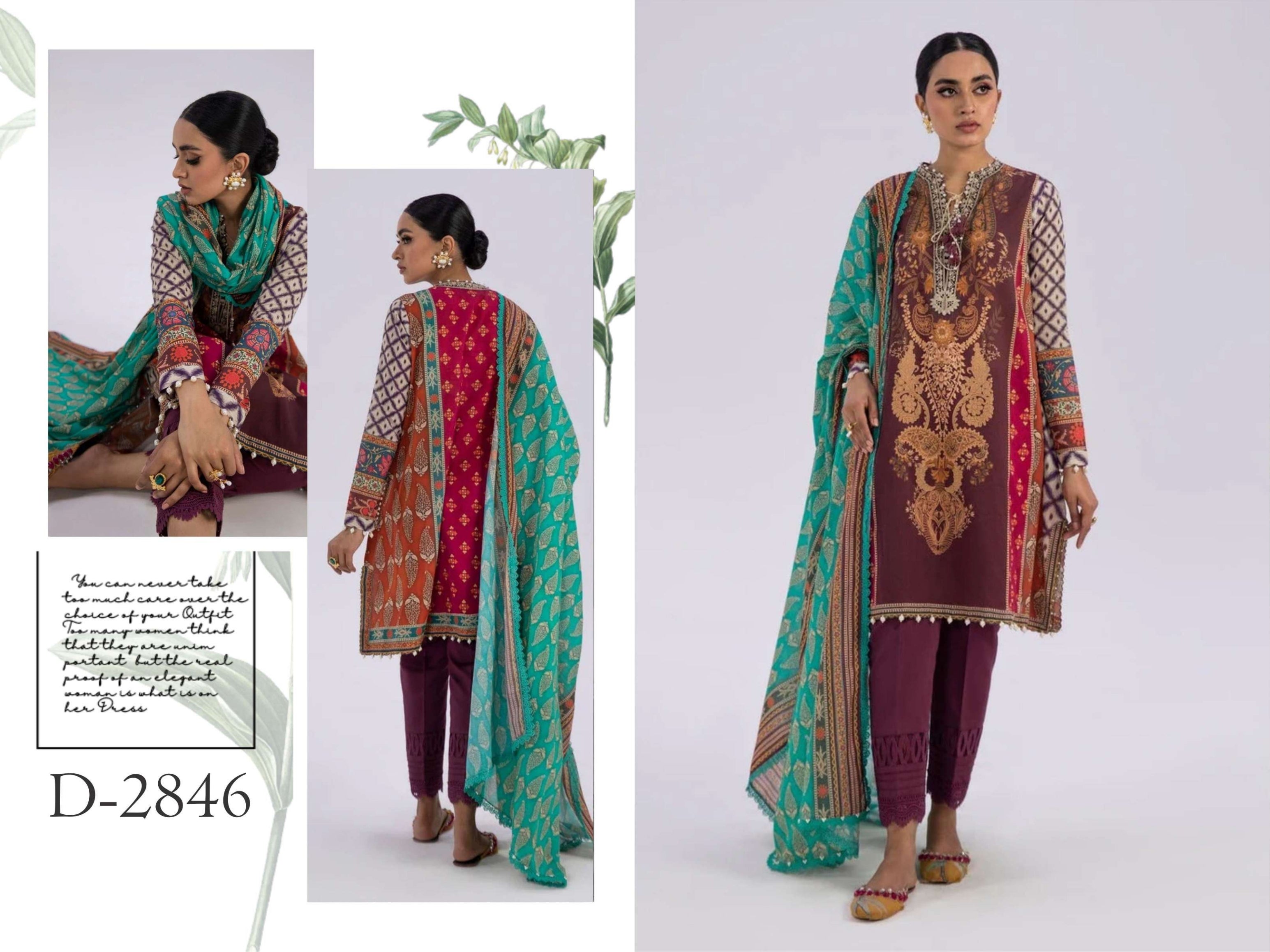 Sana Safinaz Printed 3pc Lawn Suit