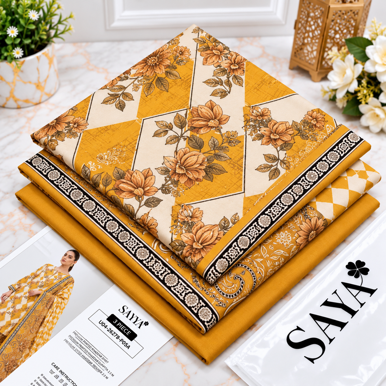 Printed Khaddar 3pc Suit