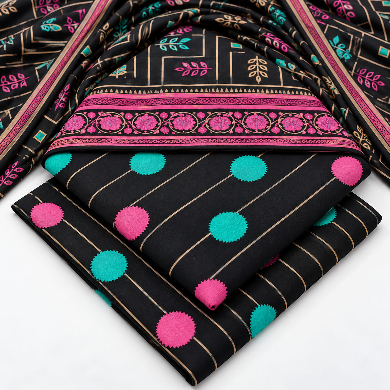 Print Dhanak 3pc Suit