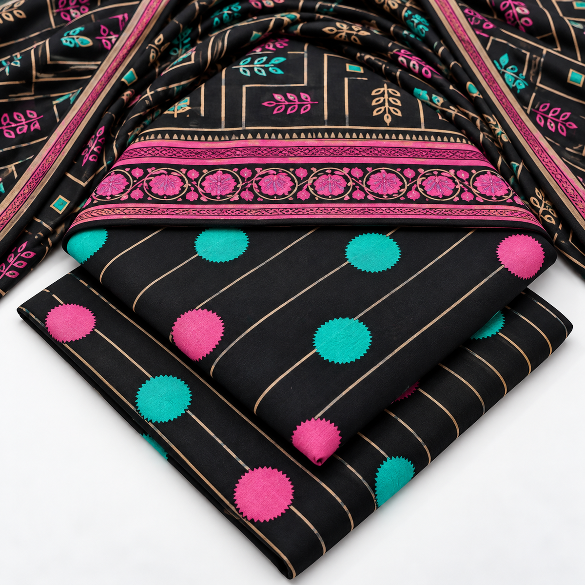Print Dhanak 3pc Suit